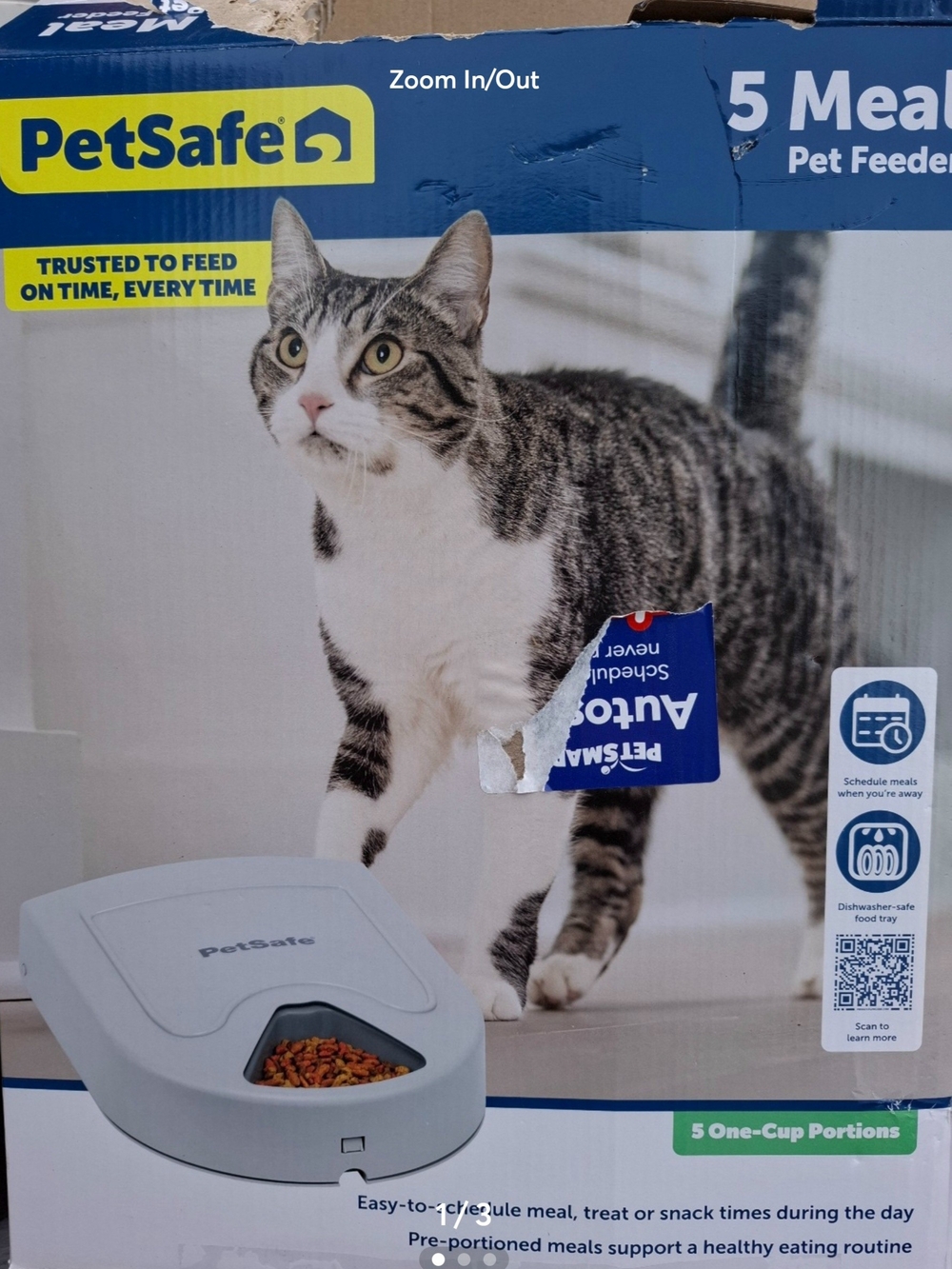 Petsafe Pet Dog Cat 5 Meal Automatic Feeder